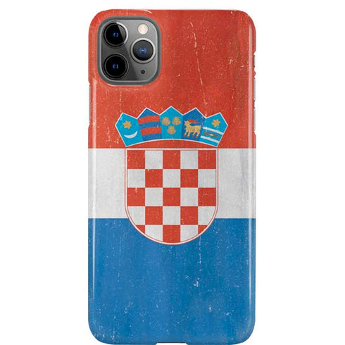 Croatia Flag Distressed iPhone Cases